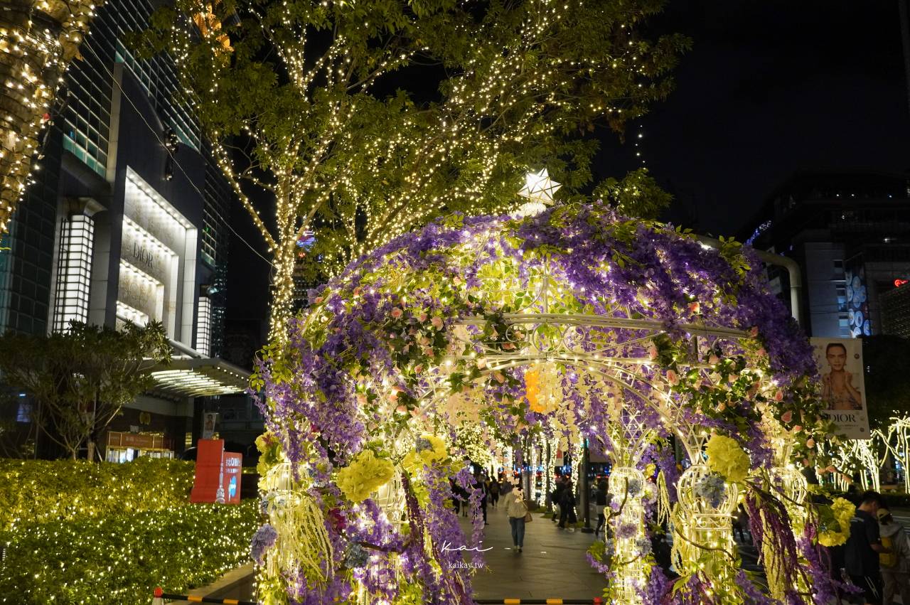 ☆【台北聖誕】2021台北101宮廷風玫瑰花園、璀璨Dior聖誕樹登場