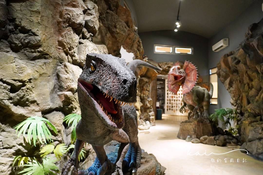 ☆澎湖室內景點｜小門地質探索館。邊吹冷氣邊看超逼真恐龍、巨大化石